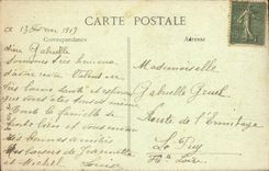 POSTAL Bellevue Meudon de la VENDIMIA el lavabo de la avenida de Melanie