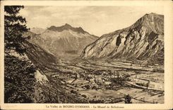 VINTAGE POSTCARD the valley of the Borough D' Oisans solid mass of Belledonne