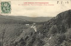 CPA La Schlucht Vue a vol d'oiseau Flanc alsacien