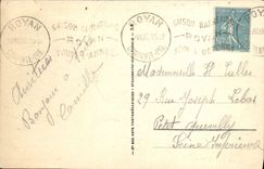 POSTAL Royan de la VENDIMIA la explanada del casino