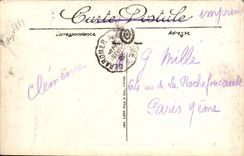 VINTAGE POSTCARD Gerardmer the top of the hohneck covered of snow old border