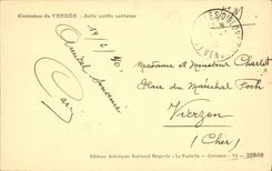 VINTAGE POSTCARD Costumes of the Vendée Jolie caps sablaise Folklore