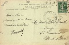 VINTAGE POSTCARD Contrexeville establishment and the source of the house