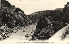 VINTAGE POSTCARD Itxassou Falls of the Step Roland