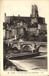 POSTAL Albi de la VENDIMIA el puente viejo y la catedral