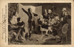 VINTAGE POSTCARD Mullet of Isle singing the Marseillaise Dietrich Strasbourg