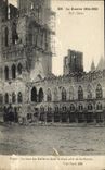 VINTAGE POSTCARD Ypres the tower of the Markets and in the content that of St Martin Militaria