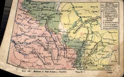 Carte de Correspondance des Armees avec carte Laon a l'interieur Metz Nancy Verdun