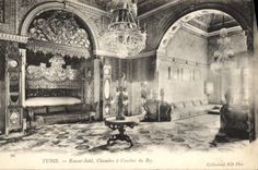 VINTAGE POSTCARD Tunis Kassar Said Chambre has Coucher of the Bey