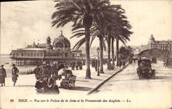 VINTAGE POSTCARD Nice Seen On the Palate of the Pier and the Walk of the English
