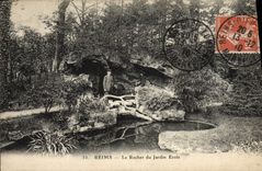 VINTAGE POSTCARD Rheims the Rock of the Garden School