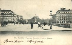 CPA Paris Place du Chatelet Pont au change