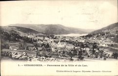 VINTAGE POSTCARD Gerardmer Panorama of the City and the Lake