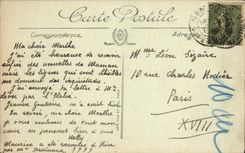 POSTAL de la VENDIMIA Menton el bulevar de los caballos del birlocho de Garatan