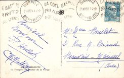 CPA Biarritz La Tempete au Rocher de la Vierge