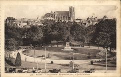 VINTAGE POSTCARD Rheims Seen Gnerale In the foreground the Colbert garden