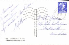 MODERN CARD Angers Seen Air Gardens of the Email