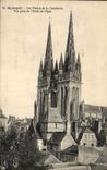 VINTAGE POSTCARD Quimper Flechers Of the Cathedral Seen from Of the Hotel Of the Sword