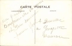 POSTAL Normandía Le Havre co de la VENDIMIA. Trata la playa De Galetville y el panorama del acantilado