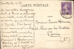 VINTAGE POSTCARD Nantes Staircase Of the Hundred Steps And Statue Of Sainte Anne