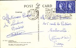 MODERN CARD London Tower bridge Nelson' S column & Trafalgar public garden Big Ben and Parliament House Coke Cola