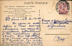 VINTAGE POSTCARD Paris Basilica of the Sacring Montmartre Heart