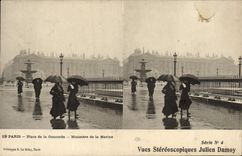 VINTAGE POSTCARD Paris Places Harmony Ministry for the marine