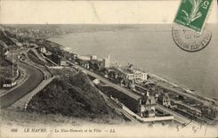 Natural de Le Havre de la POSTAL de la VENDIMIA Niza de Le Havre y de la ciudad