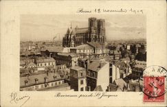 VINTAGE POSTCARD Rheims Panorama Taken Of St Jacques