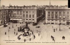 CPA Reims Avant La Grande Guerre Place Royale Et Rue Carnot Tramway