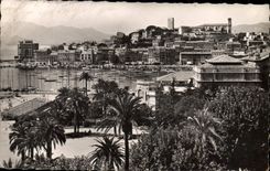 MODERN CARD Cannes the Port And the Chavelier Mount