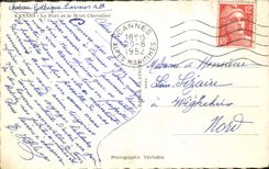 MODERN CARD Cannes the Port And the Chavelier Mount