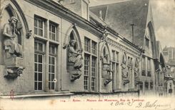 VINTAGE POSTCARD Rheims House Of the Musicians Street Of Drum