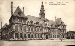 CPA Reims L'Hotel De Ville Angle Rue Des Consuls