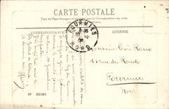 VINTAGE POSTCARD Rheims the theater Tram