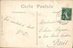 POSTAL Cabourg de la VENDIMIA la caminata de la presa y el casino