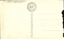 CPA Chateau D'Azay Le Rideau Salle De Fetes