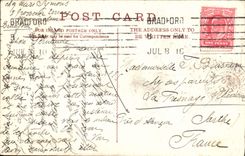 VINTAGE POSTCARD The Town Bradford Hall