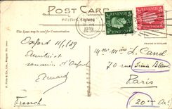 VINTAGE POSTCARD Oxford The Masters Lodgings & Balliol College