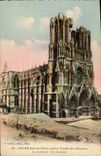 VINTAGE POSTCARD Rheims In the Ruins After the Retirement Of Allemandes the Militaria Cathedral