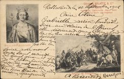 VINTAGE POSTCARD Philippe Auguste Bataille De Bouvines