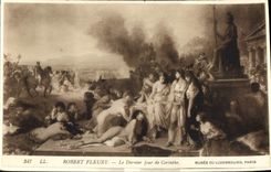 VINTAGE POSTCARD Robert Fleury the Last Day Of Corinth Museum Of Luxembourg Paris