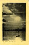 VINTAGE POSTCARD Thonon Les Bains Twilight
