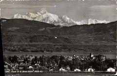 MODERN CARD Nyon And Mont Blanc