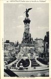 VINTAGE POSTCARD Rheims In the Ruins After the Retirement Of the Germans Fountain Sube Militaria