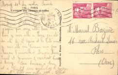 VINTAGE POSTCARD Paris the Avenue Of the Champs Elysées Arc de Triomphe