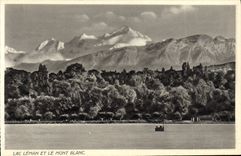 VINTAGE POSTCARD Lake Leman And Mont Blanc
