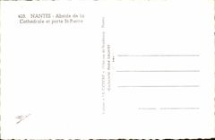 MODERN CARD Nantes Apse Of the Cathedral And Gate St Pierre