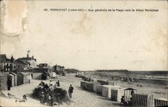 VINTAGE POSTCARD Pornichet View Of the Beach Towards the Pornichet Old man