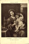 VINTAGE POSTCARD Museum Of Louvre Pierre Mignard the Virgin With the Bunch